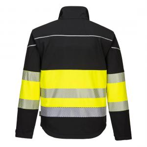 PW3 Hi-Vis Class 1 Softshell kabát Black/Yellow 3.