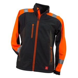 fekete/UV narancs softshell kabát 3.